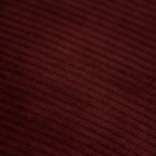 Plain Red Cushions - Aurora Ribbed Velvet Cushion Cover OxBlood furn.