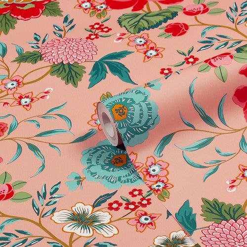 Floral Pink Wallpaper - Azalea  Wallpaper Pink furn.
