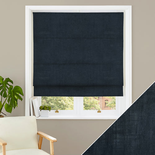 Plain Grey M2M - Heritage Charcoal Made to Measure Roman Blinds furn.