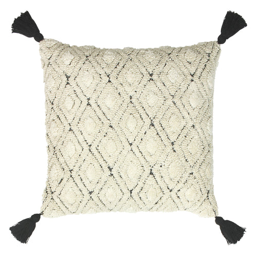 Geometric Beige Cushions - Berbera Geometric Tufted  Cushion Cover Natural/Black furn.