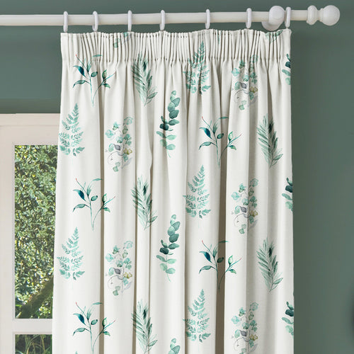 Floral Green M2M - Botanical Sage Made to Measure Curtains Evans Lichfield