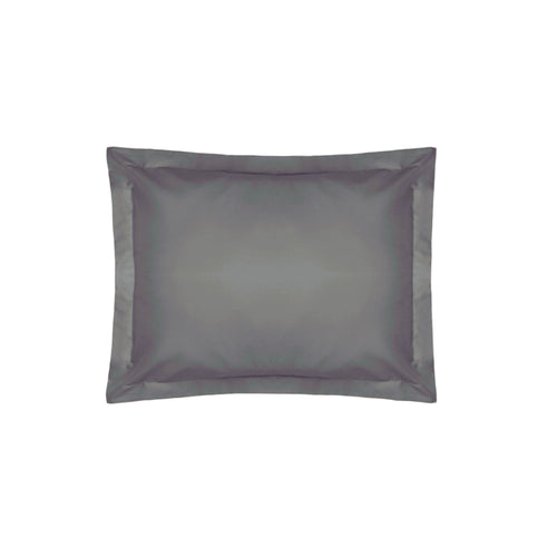  Grey Bedding - 200 Thread Count Cotton Percale Oxford Pillowcase Grey miah.