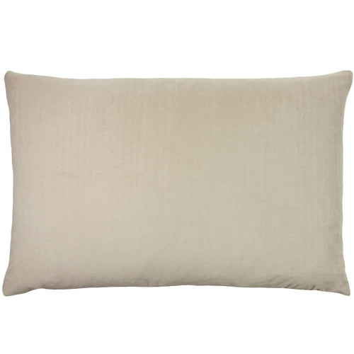 Plain Beige Cushions - Contra Velvet Cushion Cover Natural furn.