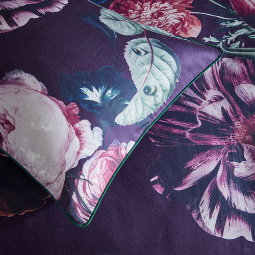 Floral Purple Bedding - Cordelia Floral Pillowcase Pair Amethyst Paoletti