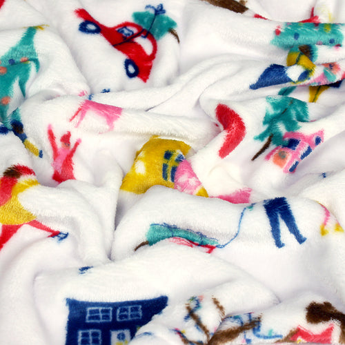  White Throws - Christmas Together Festive Fleece Throw Multicolour furn. 