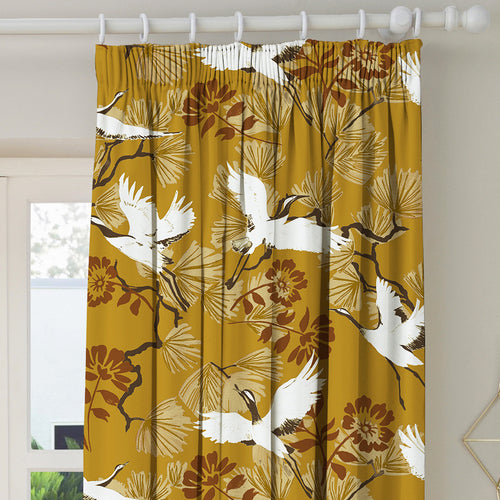 Floral Yellow M2M - Demoiselle Mustard Floral Made to Measure Curtains furn.