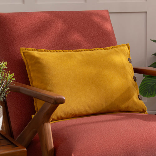 Plain Gold Cushions - Effron Washed Velvet Cushion Cover Gold furn.