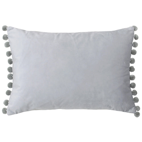 Plain Grey Cushions - Fiesta Velvet  Cushion Cover Dove/Silver Paoletti