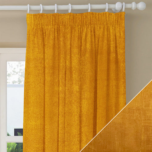 Plain Gold M2M - Heritage Saffron Made to Measure Curtains furn.