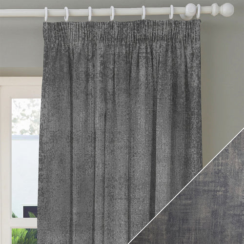 Plain Grey M2M - Heritage Steel Made to Measure Curtains furn.