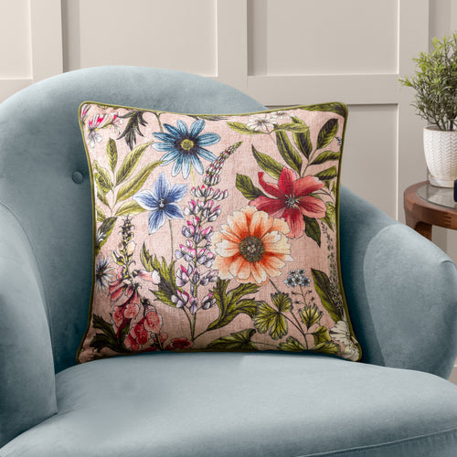 Floral Pink Cushions - Hidcote Manor Alma Floral Cushion Cover Blush Wylder