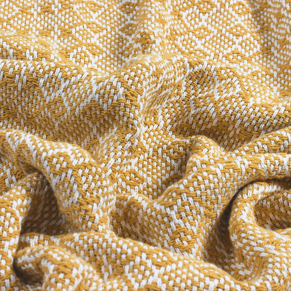 Jewel Yellow Herringbone Throw Ochre furn. furn