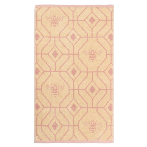 Geometric Pink Bathroom - Bee Deco Geometric Jacquard Towels Blush furn.