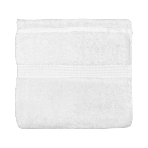 Plain White Bathroom - Cleopatra Egyptian Cotton Towels White Paoletti