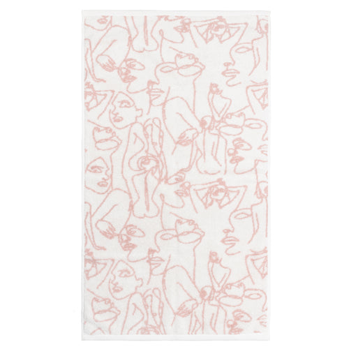 Abstract Pink Bathroom - Everybody Abstract Jacquard Towels Blush furn.
