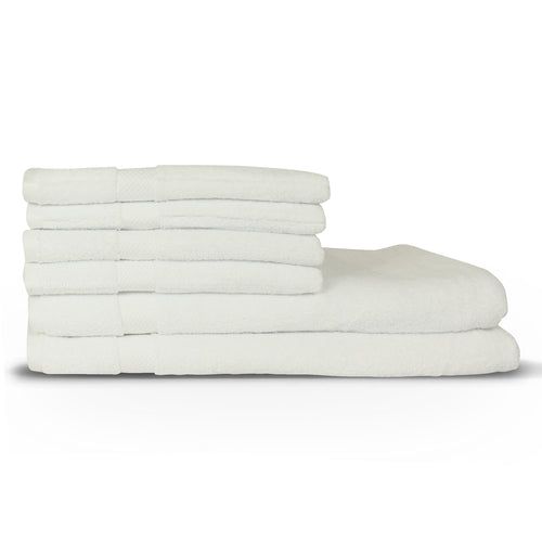 Plain White Bathroom - Loft Signature Combed Cotton Towels White Yard