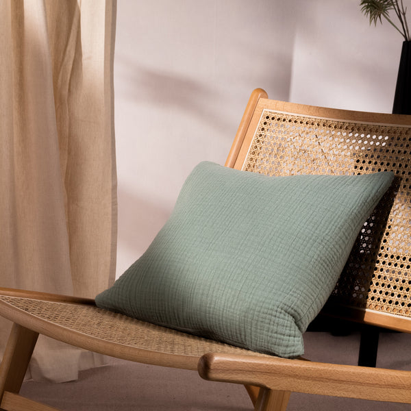 Set Copripiumino In Mussola Di Cotone Yard Furn Lark | Colore Eucalpytus | Certificato OEKO-TEX - Foto 9