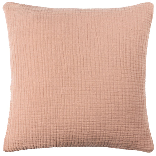 Plain Pink Cushions - Lark Muslin Crinkle Cotton Cushion Cover Pink Clay Yard