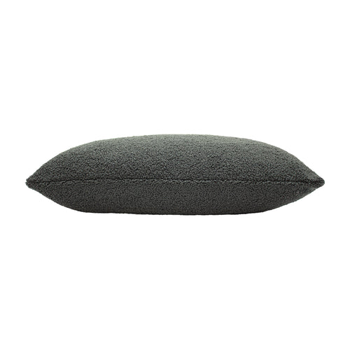Plain Grey Cushions - Malham Fleece Rectangular Cushion Cover Granite furn.