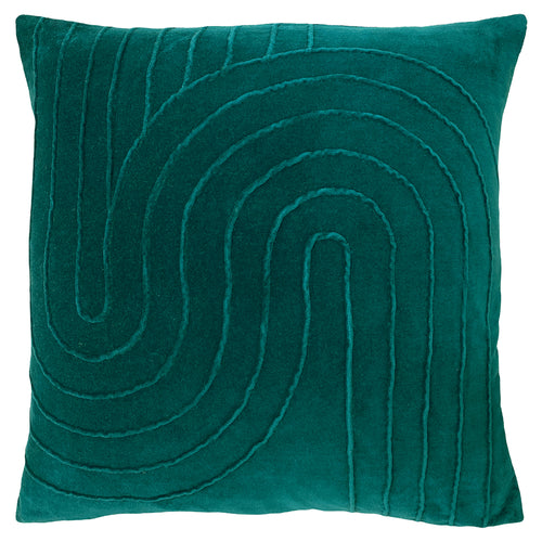 Plain Blue Cushions - Mangata Soft Velvet Cushion Cover Teal furn.