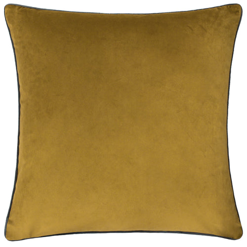 Plain Green Cushions - Meridian Velvet Cushion Cover Moss/Charcoal Paoletti