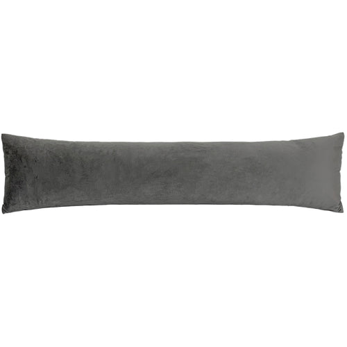 Plain Grey Cushions - Opulence Velvet Draught Excluder Steel Evans Lichfield