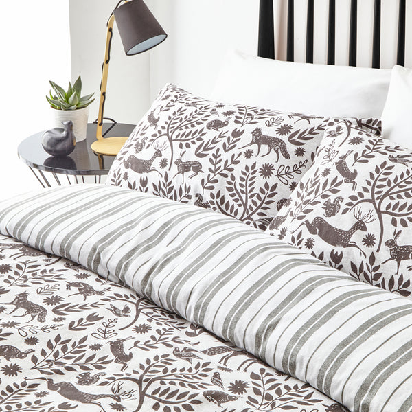 Grey on sale woodland bedding