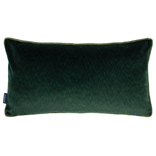 Plain Green Cushions - Torto Rectangular Opulent Velvet Cushion Cover Emerald/Moss Paoletti