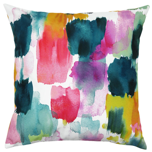 Abstract White Cushions - Watercolours Outdoor Cushion Cover Ochre Evans Lichfield