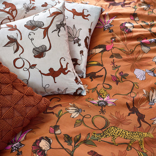 Animal Orange Bedding - Wildlings Tropical Duvet Cover Set Warm Sienna furn.