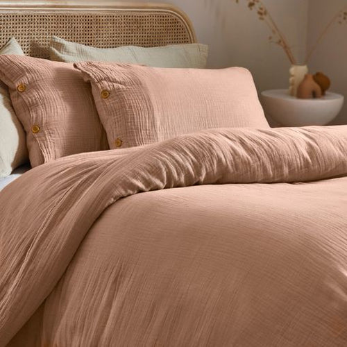 A pink cotton bedding