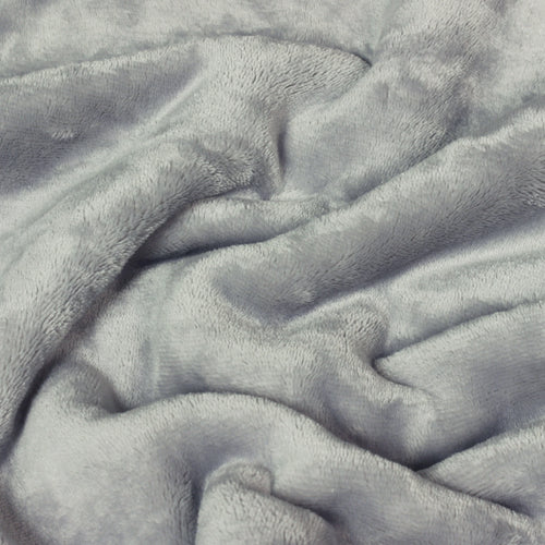 velvet fleece throw in grey