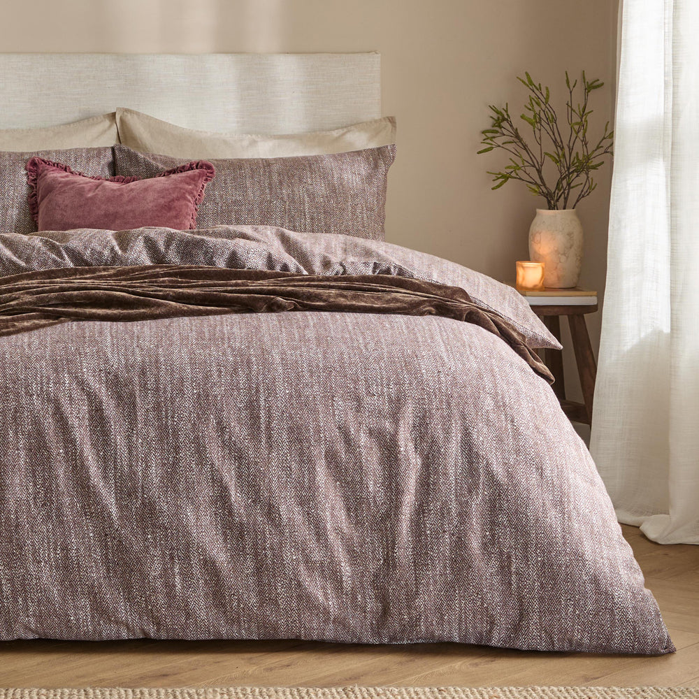 Harris Brushed Cotton Duvet Cover Set Chocolate