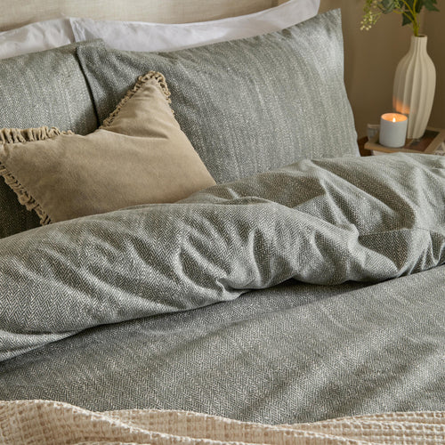 Harris Brushed Cotton Duvet Cover Set Olive