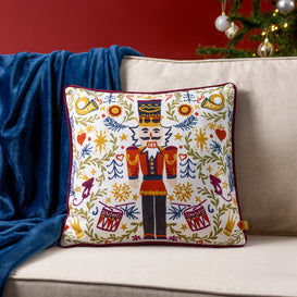 furn. Nutcracker Christmas Cushion Cover in Multi