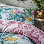 furn. Medinilla Tropical Duvet Cover Set in Mint/Lilac