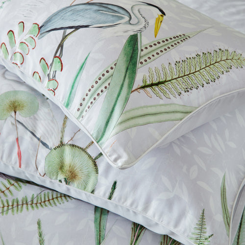 Animal White Bedding - Aaliyah Botanical Pillowcase Pair White/Sage Paoletti