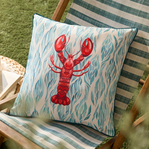 Abstract Blue Cushions - Abersoch Lobster Outdoor Cushion Cover Marine Wylder