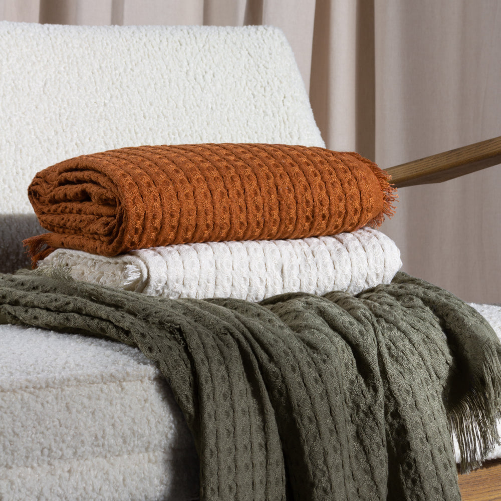 Abel Waffle Throw Pecan