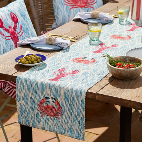 Animal Blue Kitchen - Abersoch Indoor/Outdoor Table Runner Marine Wylder