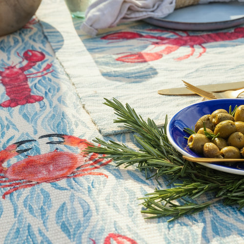 Abersoch Indoor/Outdoor Table Runner Marine