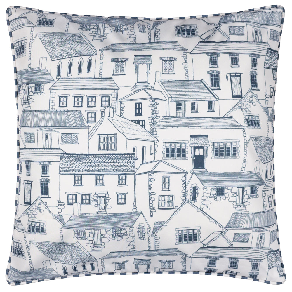 Abersoch Town Outdoor Cushion Sail Blue