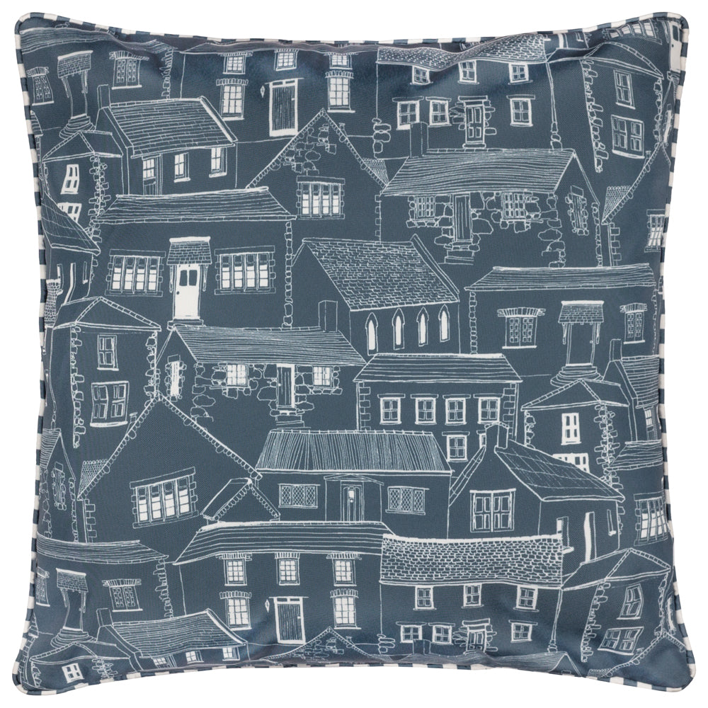 Abersoch Town Outdoor Cushion Sail Blue