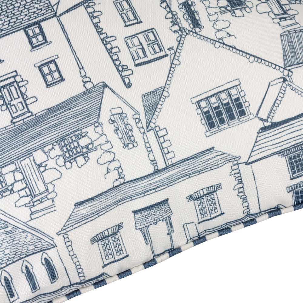 Abersoch Town Outdoor Cushion Sail Blue