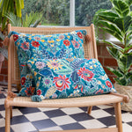 Wylder Adeline Square Cushion Cover in Blue