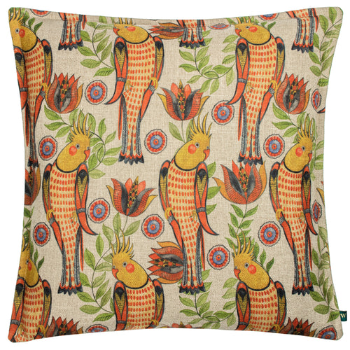 Animal Orange Cushions - Akamba Cockatiels Cushion Cover Orange Wylder