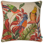 Wylder Akamba Parrot Scene Cushion Cover in Rust
