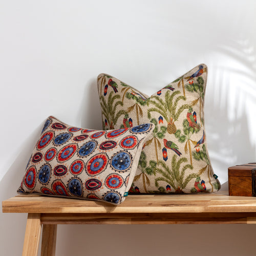 Global Beige Cushions - Akamba Tribal Rectangular Cushion Cover Natural Wylder