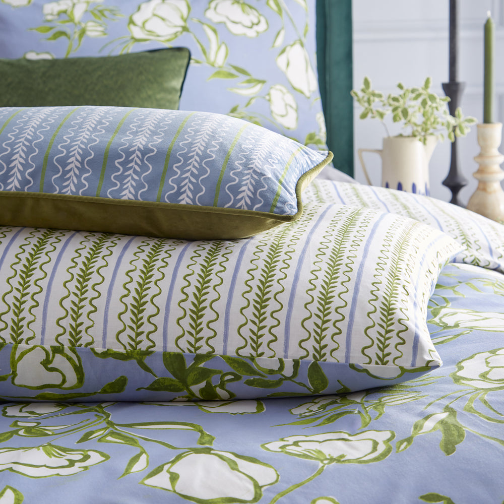 Albera Floral Duvet Cover Set French Blue