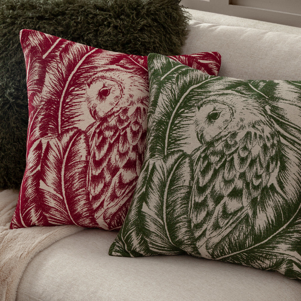 Albus Jacquard Cushion Green